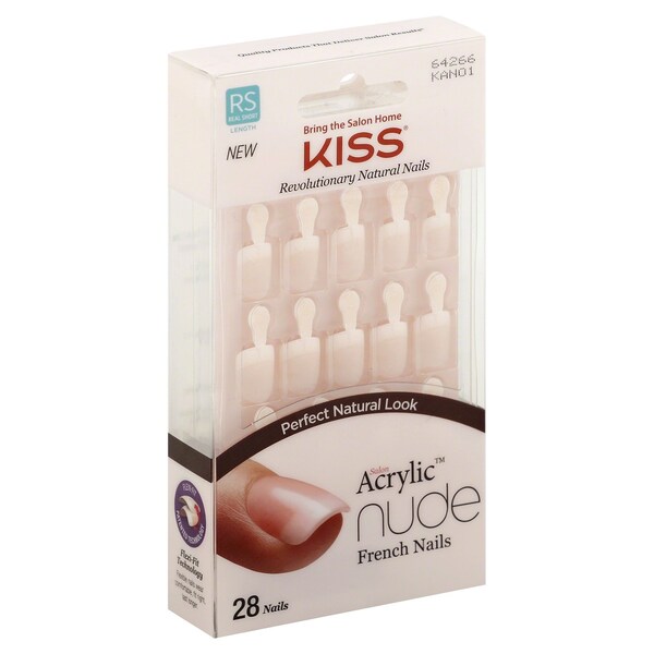 Kiss KAN01 Salon Acrylics Nude Nails Breathtaking, 28PK 587273 Zoro